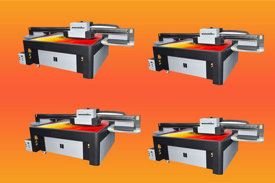 Stalen frame UV flatbed printer met dubbel wit kleurenprinten en LED milieuvriendelijke UV-inkt