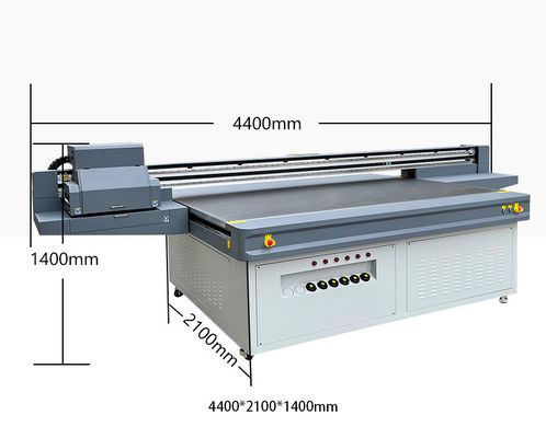 2500 mm grootformaat UV-printer / UV-flatbedprinter met levendige CMYK + lichte kleur 8 Pass